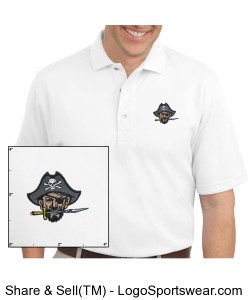 Continental Pirates Men's Rapid Dry Sport Shirt - White Design Zoom